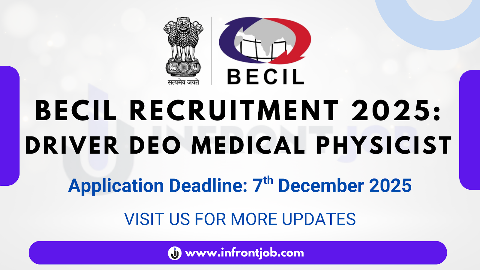 BECIL Driver DEO Medical Physicist Recruitment 2025 – Apply Offline