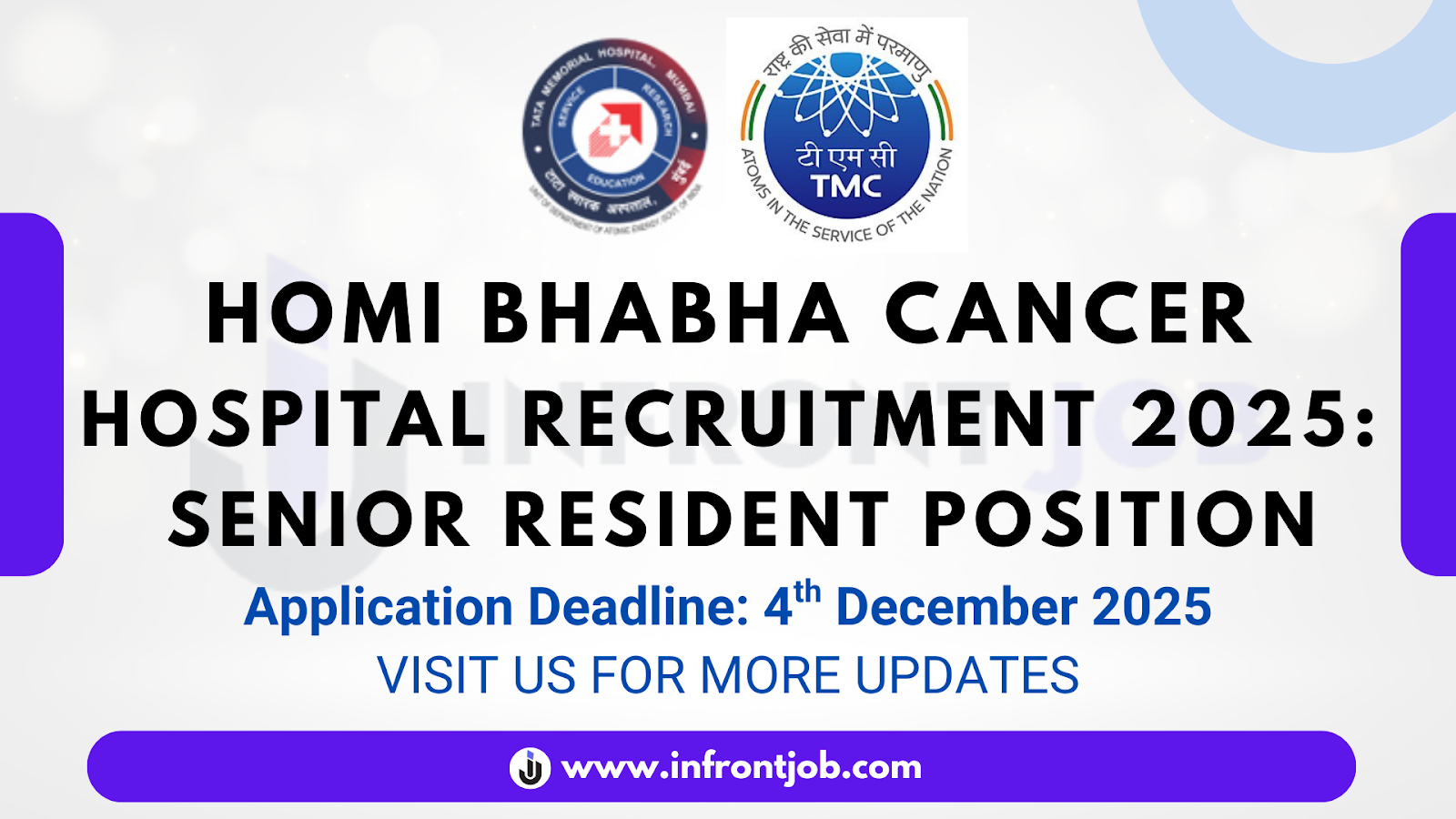 Homi Bhabha Cancer Hospital Senior Resident Recruitment 2025 – Apply