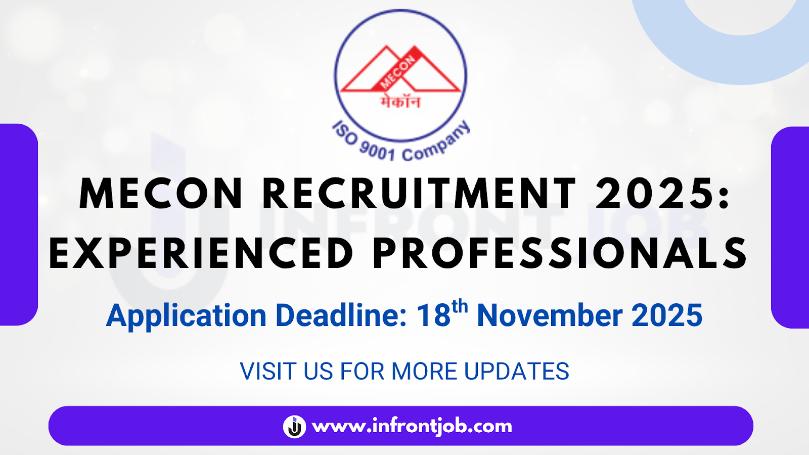 MECON Experienced Professionals Recruitment 2025 – Apply Online