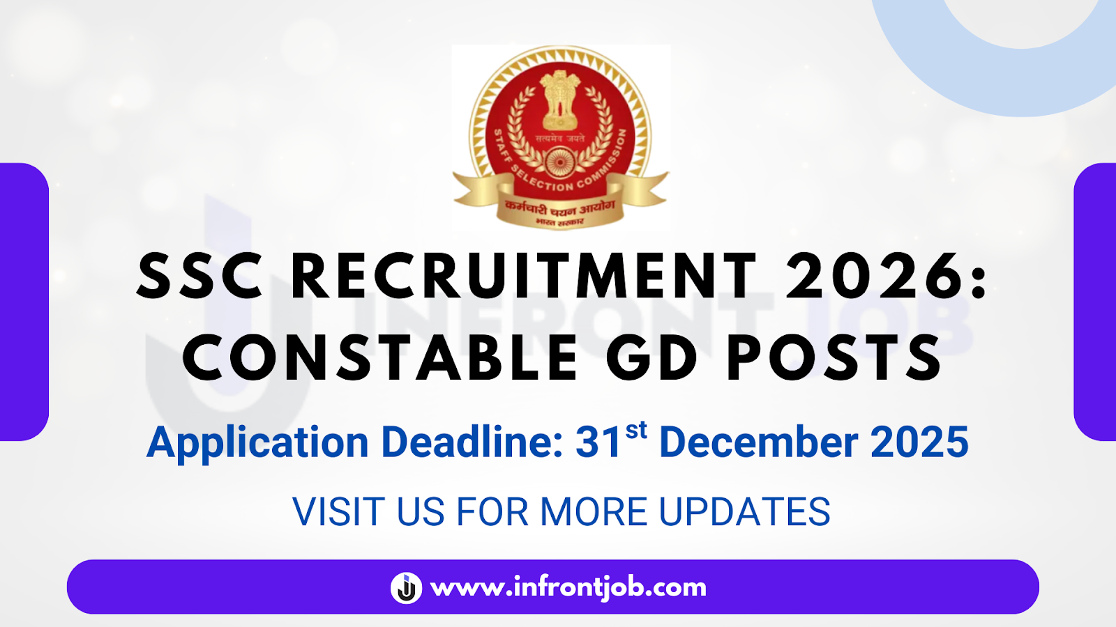 SSC Constable GD Recruitment 2026 – 25487 Vacancies
