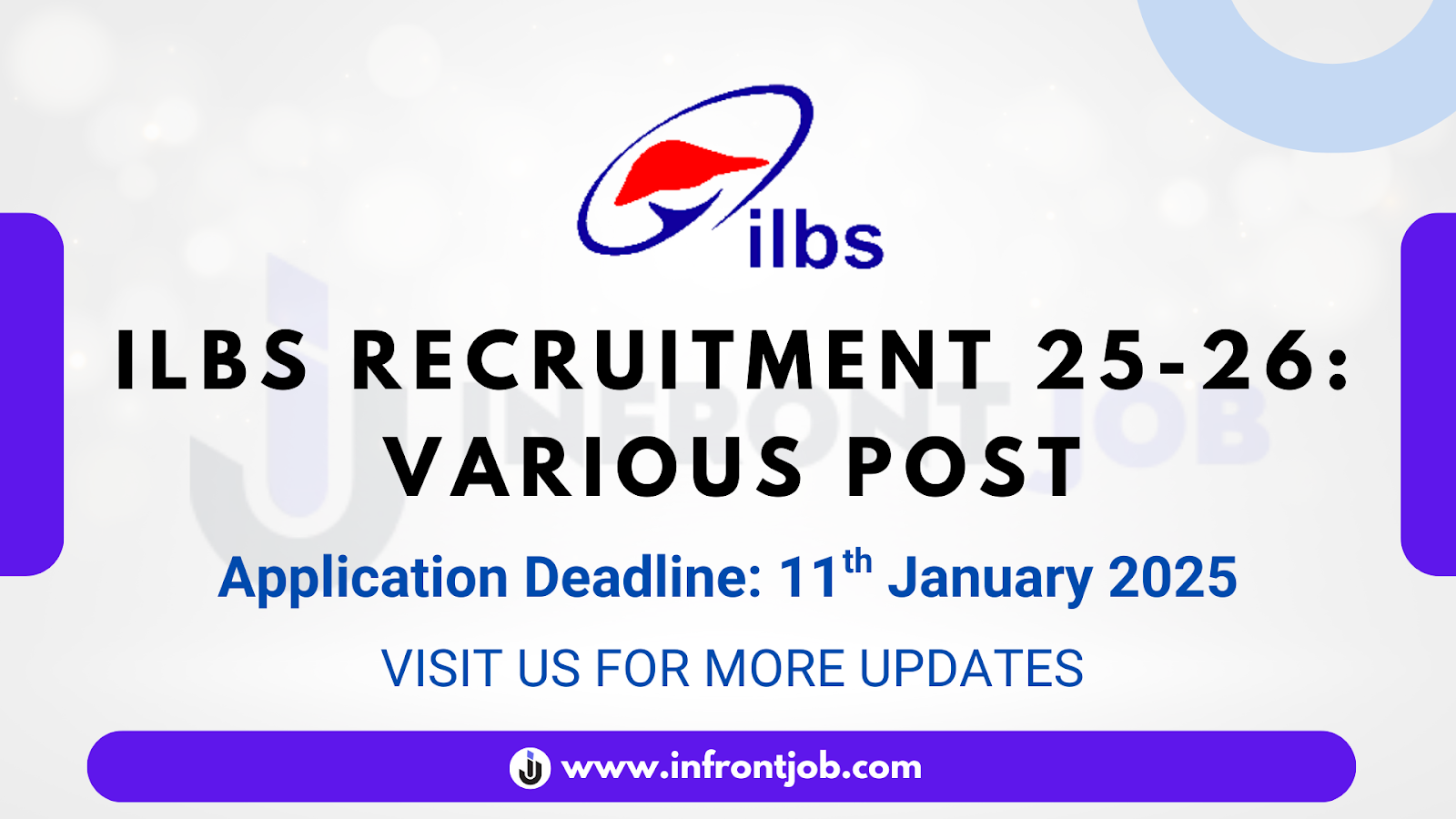 ILBS Recruitment 2025-2026 – Apply Online