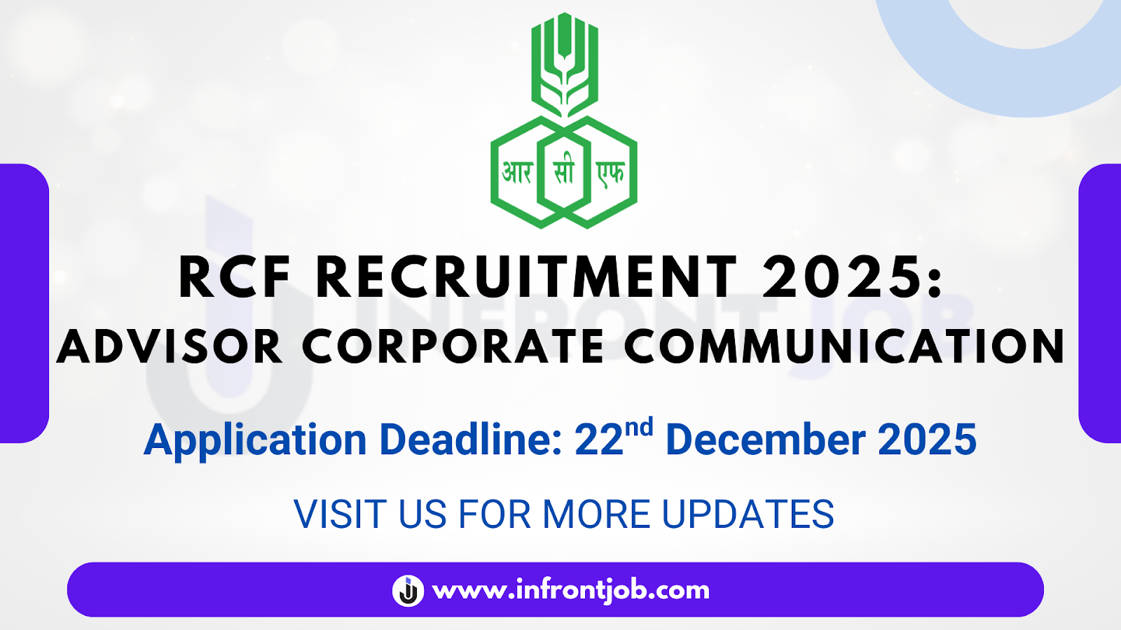 RCF Advisor Corporate Communication Recruitment 2025 – Apply