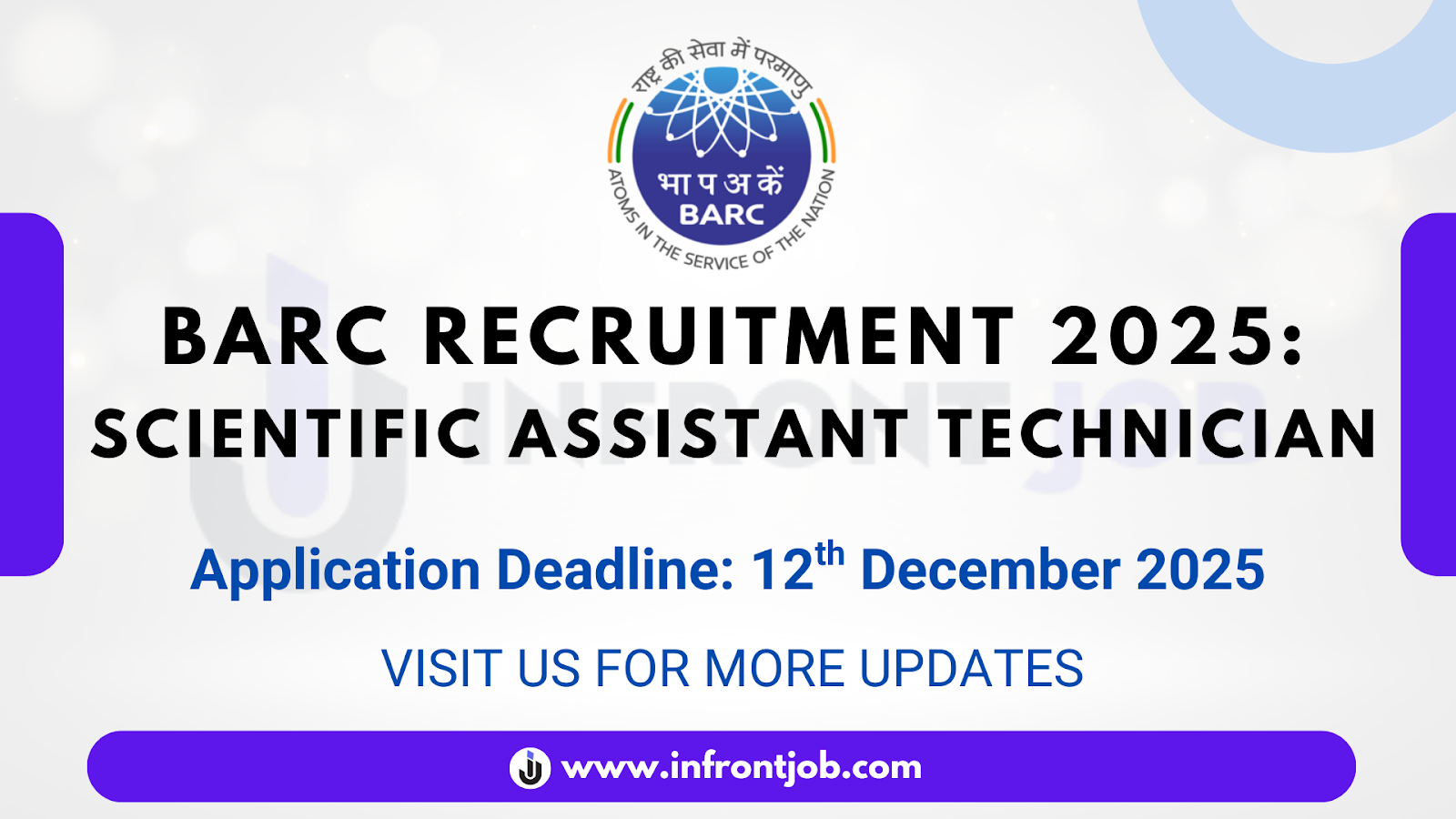 BARC Scientific Assistant Technician Recruitment 2025 – Walk-in Interview