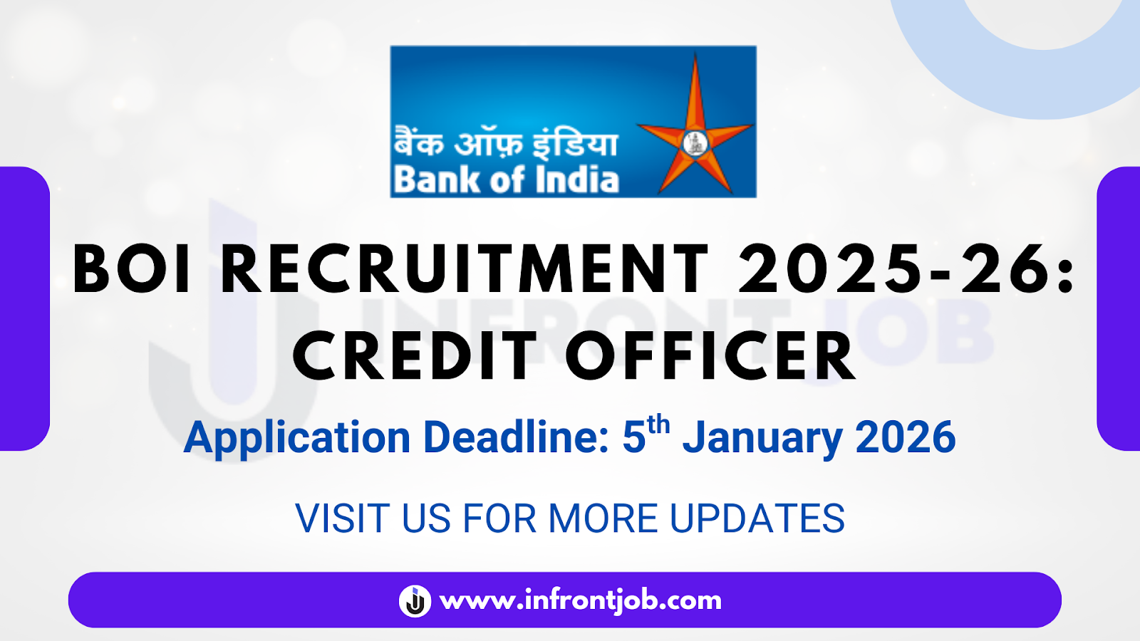 Bank of India Credit Officer Recruitment 2025-26 – 514 Vacancies