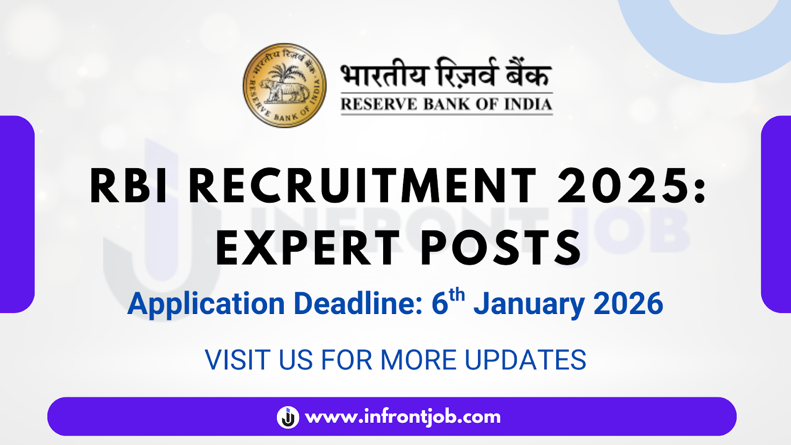 RBI Expert Recruitment 2025 – Apply Online