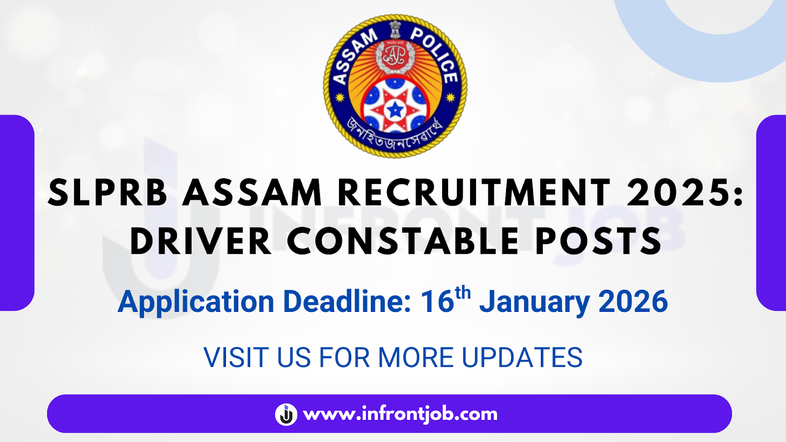 SLPRB Assam Driver Constable Recruitment 2025 – 371 Vacancies