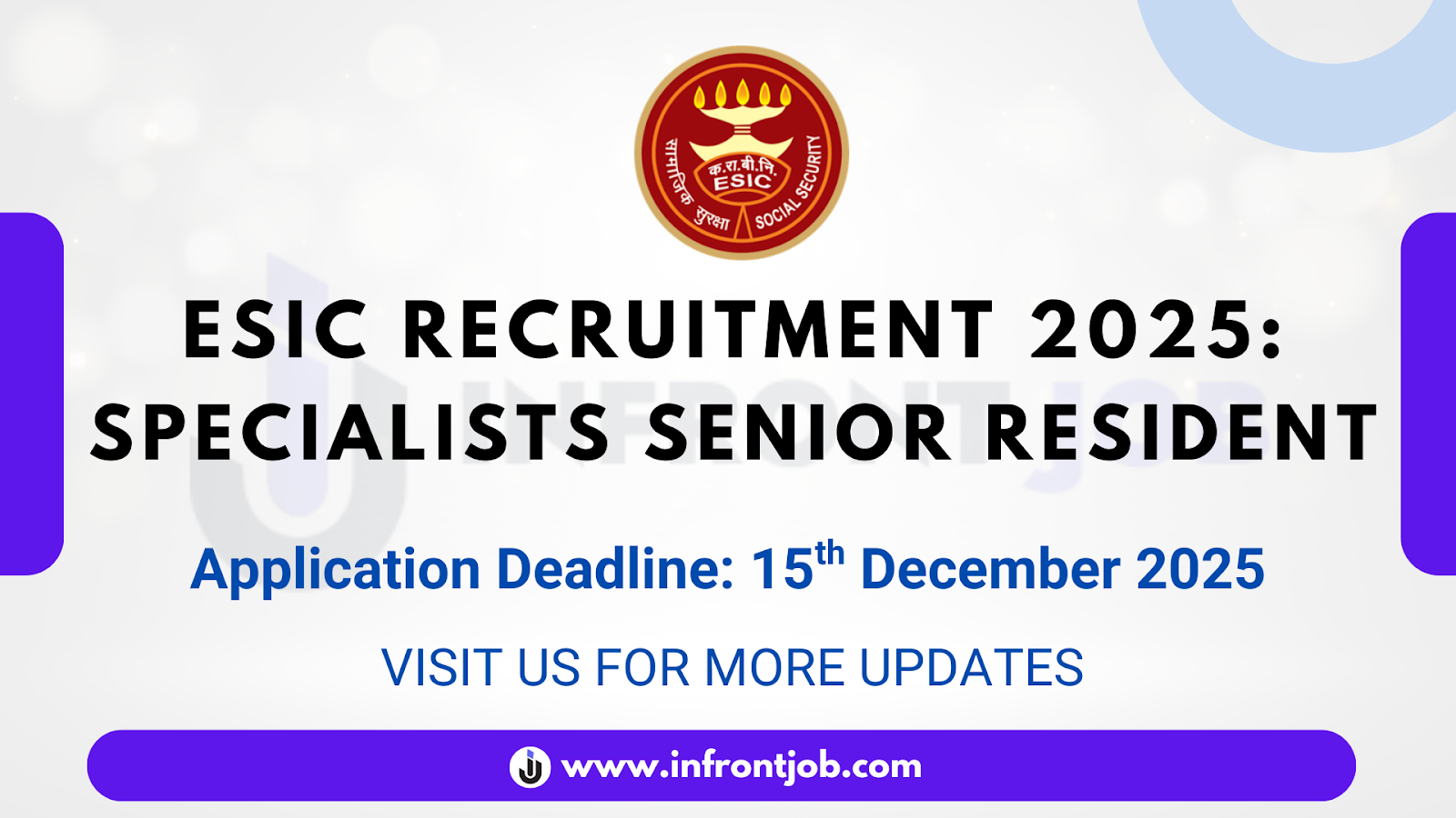 ESIC Hospital Bikaner Specialists Senior Resident Recruitment 2025