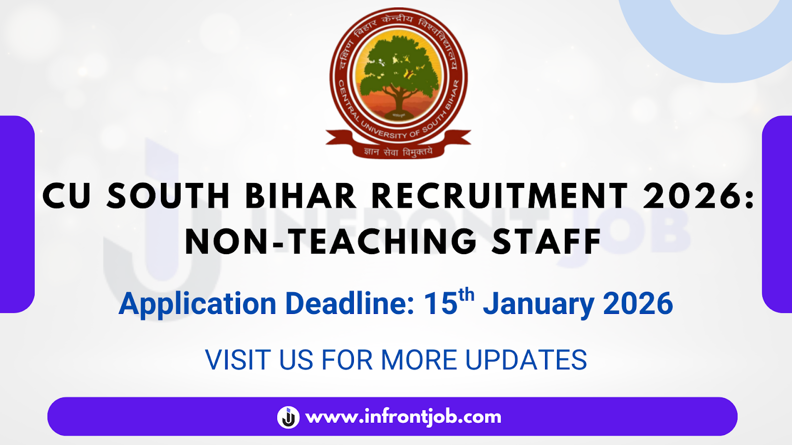 CENTRAL UNIVERSITY OF SOUTH BIHAR Non-Teaching Recruitment 2026