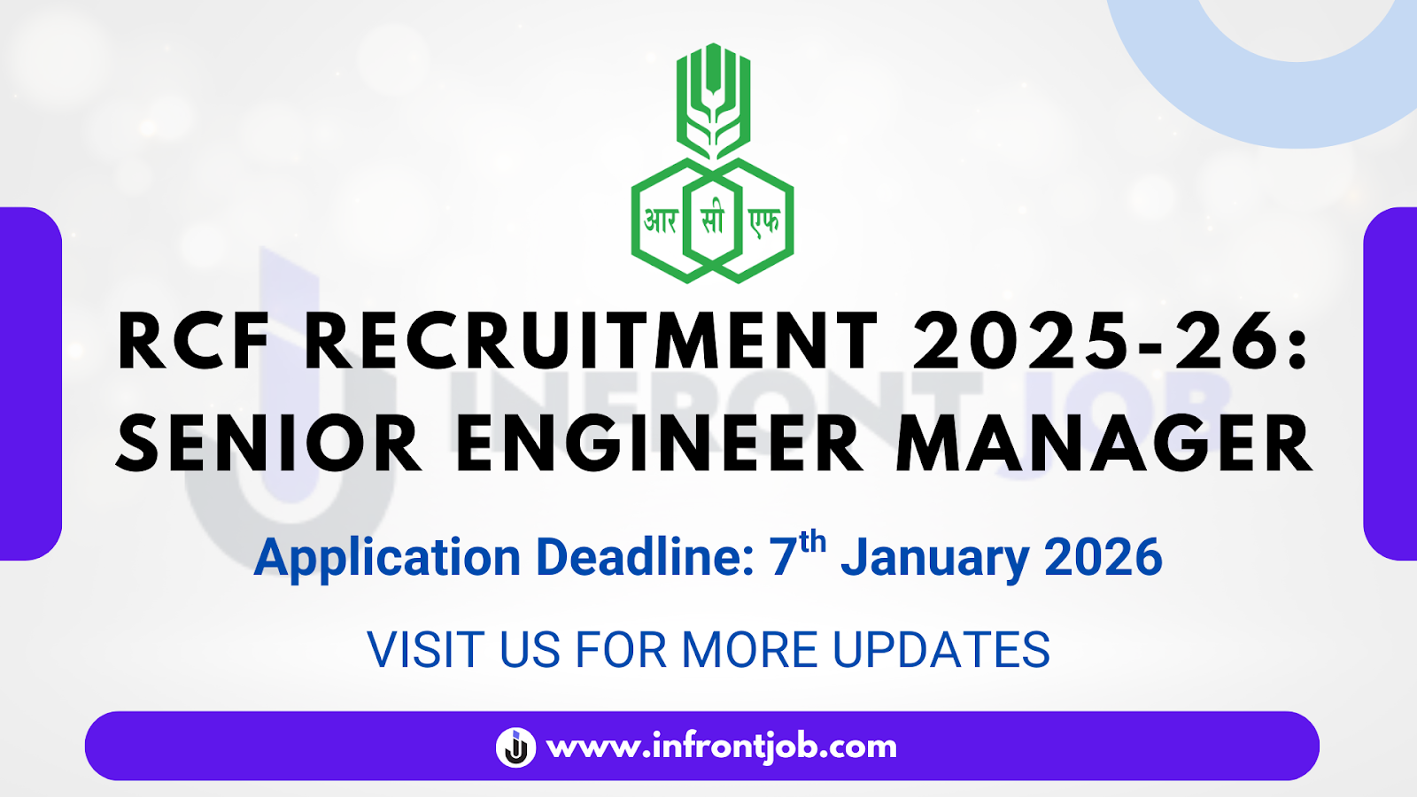 RCF Senior Engineer Manager Recruitment 2025-2026 – Apply Online