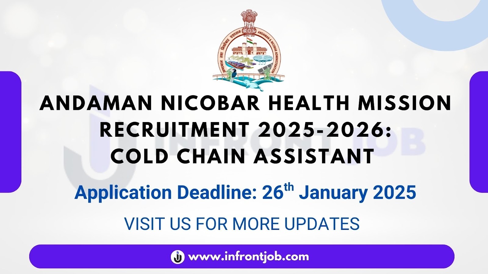 Andaman Nicobar Health Mission Recruitment 2025 - Cold Chain Assistant