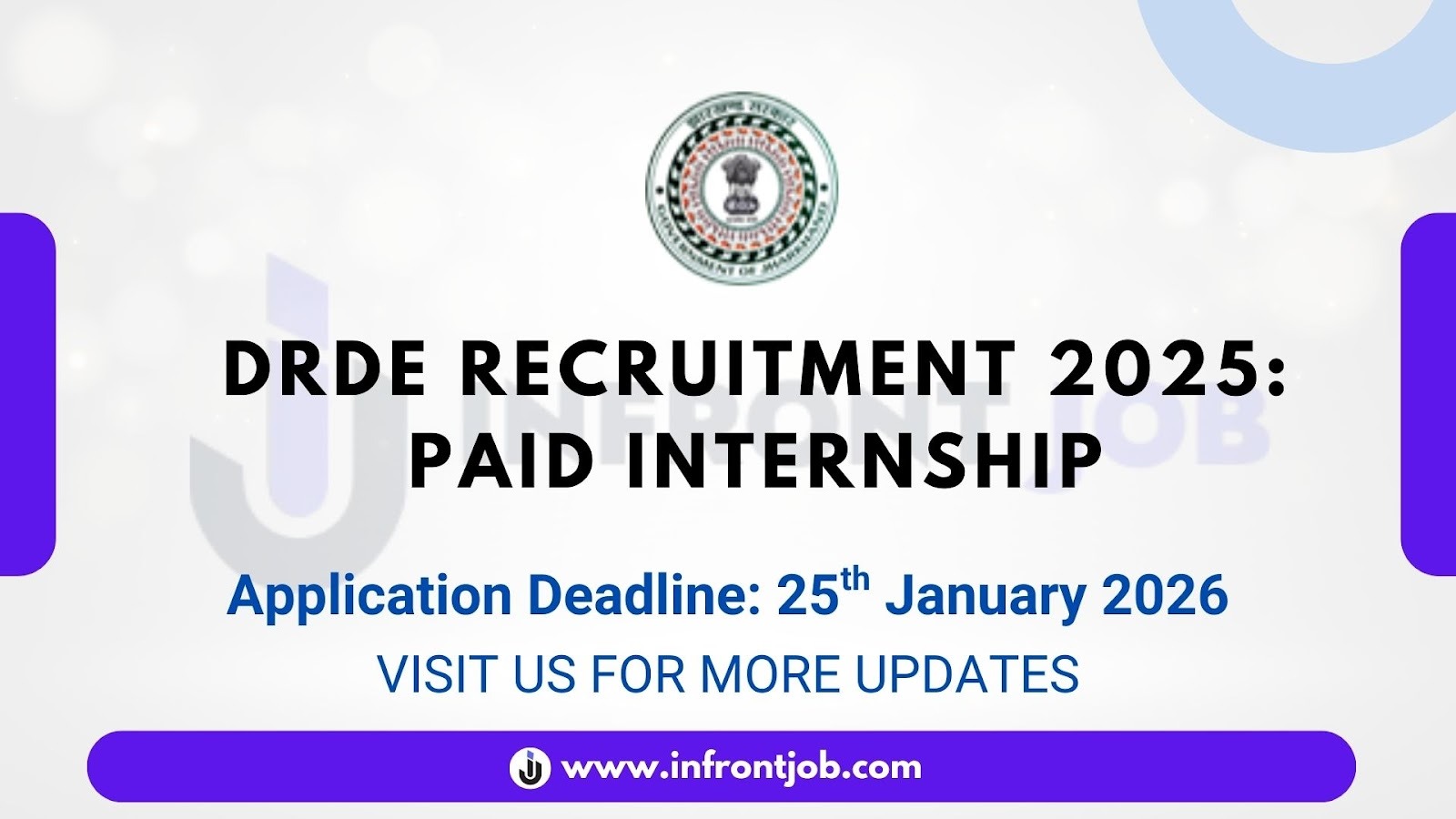 DRDE Paid Internship 2026 – Apply