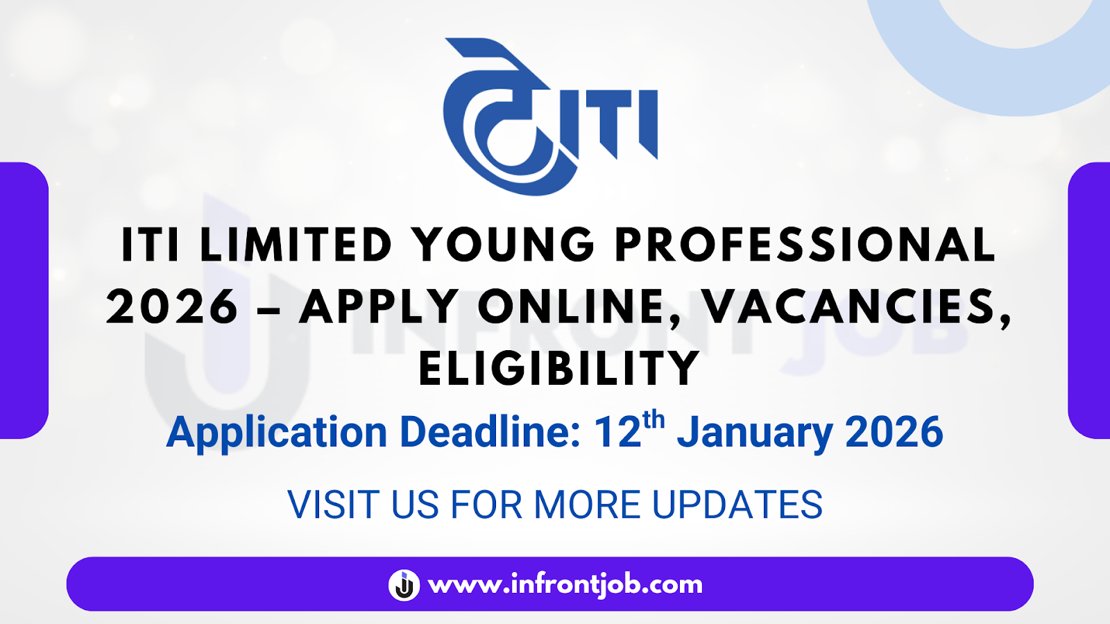 ITI Limited Young Professional 2026 – Apply Online - 215 Vacancies