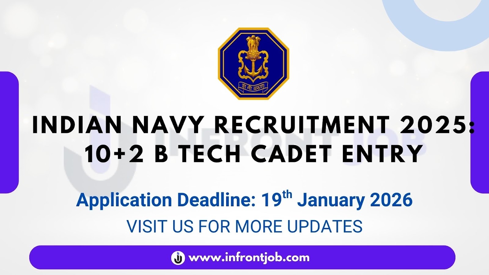 Indian Navy 10+2 B Tech Cadet Entry Recruitment 2026 – Apply Online