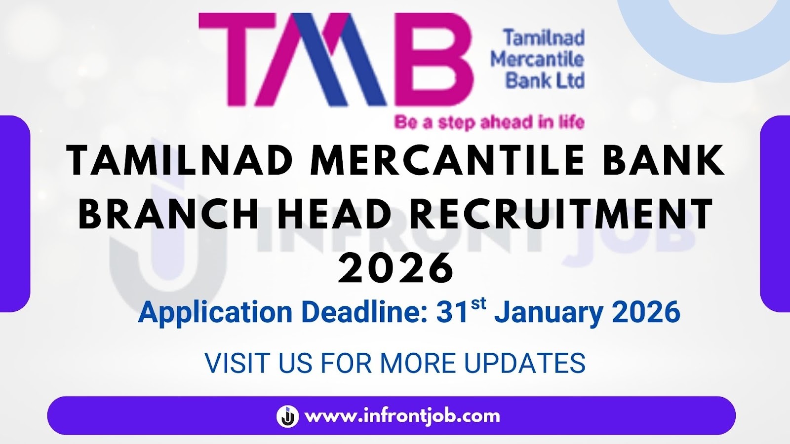 Tamilnad Mercantile Bank Branch Head Recruitment 2026 – Apply Online, Vacancies, Eligibility