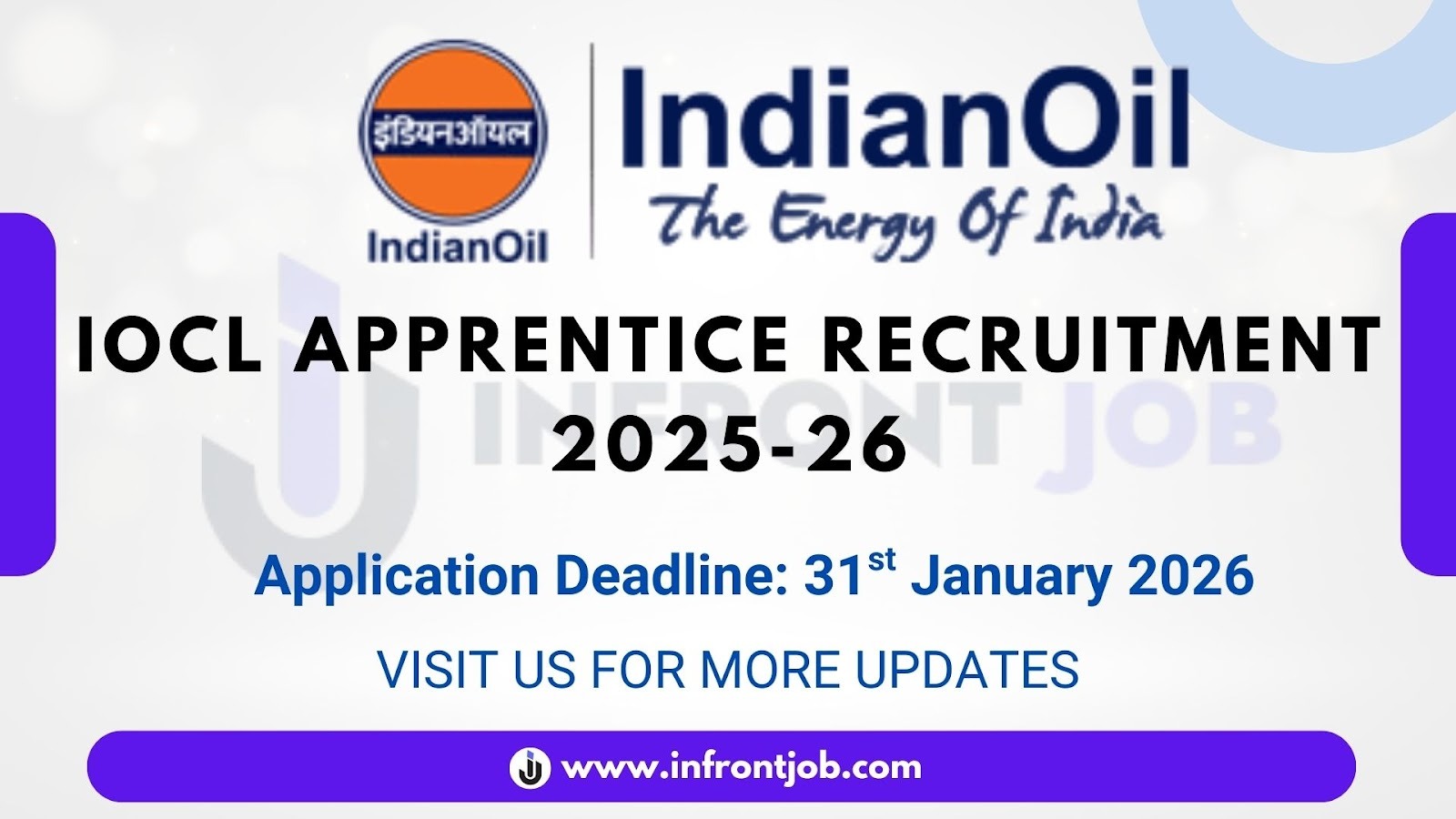 IOCL Apprentice Recruitment 2025-26 – 405 Vacancies