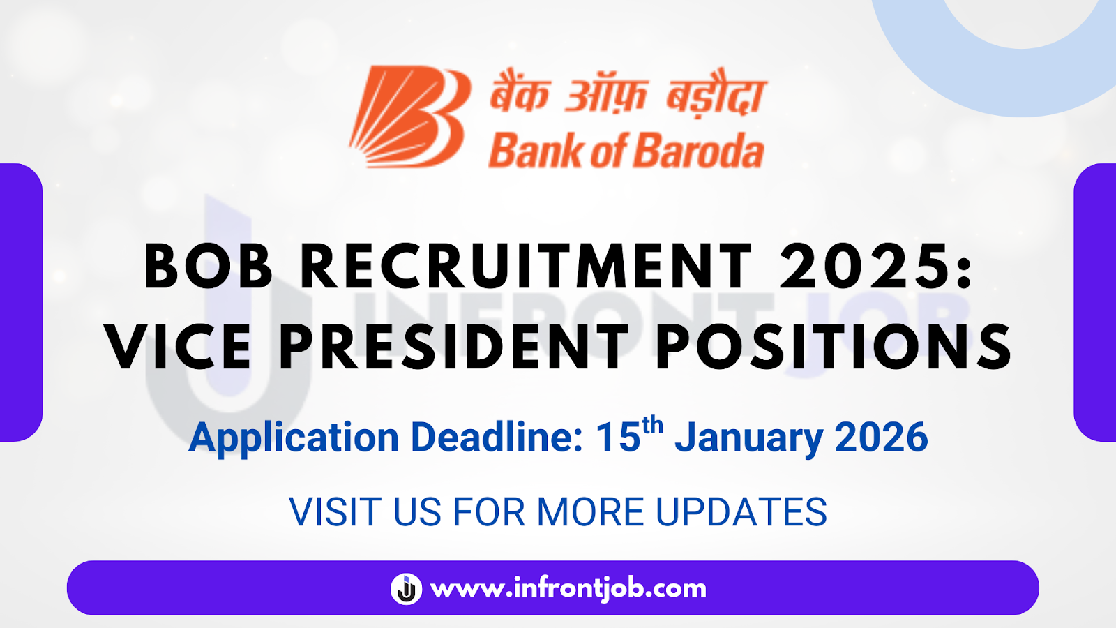 Bank of Baroda Vice President Recruitment 2025 – Apply Online