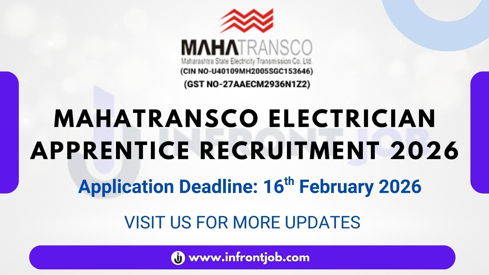 MAHATRANSCO Electrician Apprentice Recruitment 2026