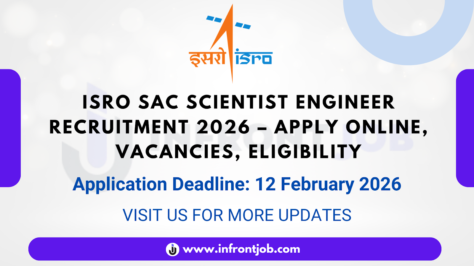 ISRO SAC Scientist Engineer Recruitment 2026