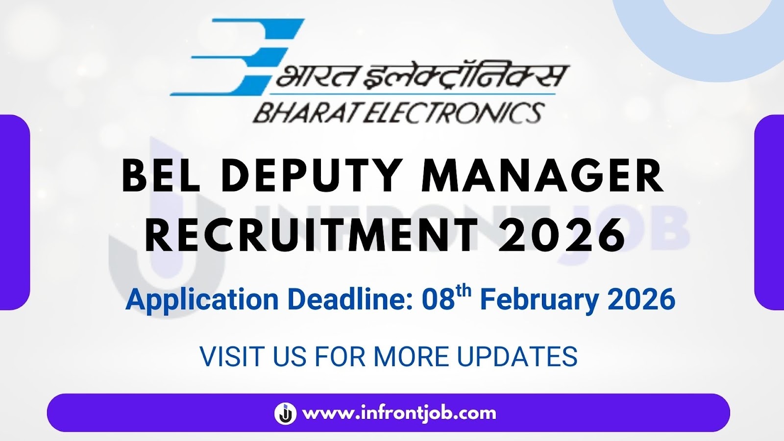 BEL Deputy Manager Recruitment 2026 – Apply Online