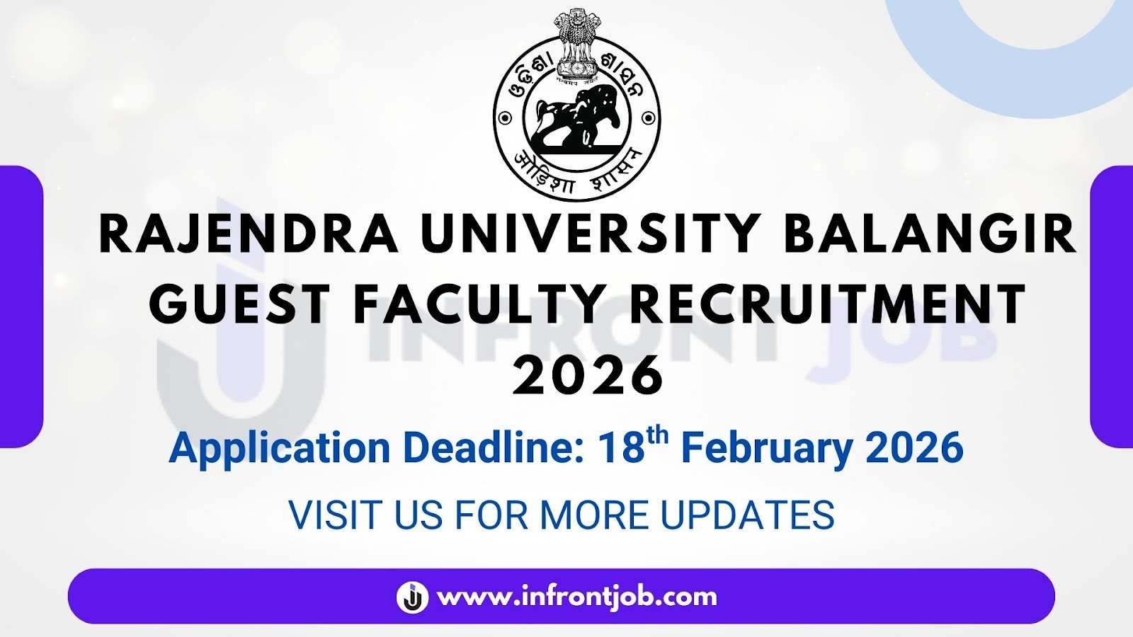 Rajendra University Balangir Guest Faculty Recruitment 2026