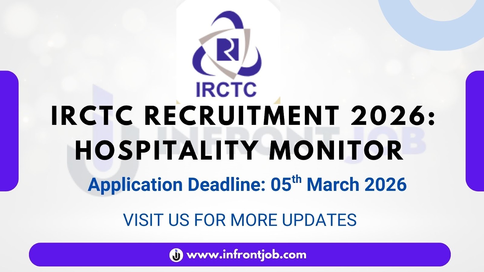IRCTC Hospitality Monitor Recruitment 2026