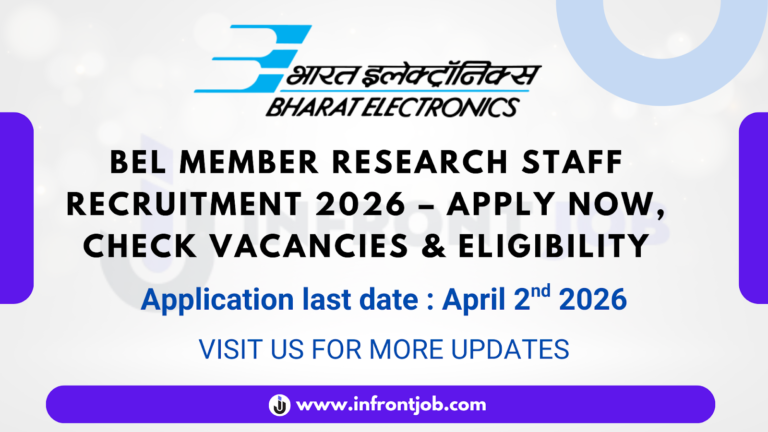 BEL Member Research Staff Recruitment 2026