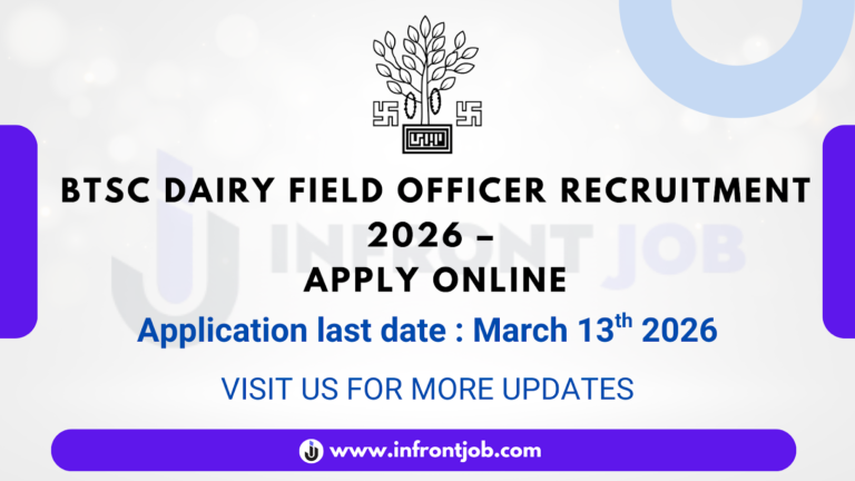 BTSC Dairy Field Officer Recruitment 2026