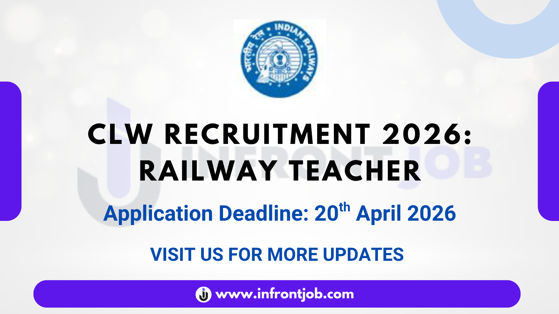CLW Railway Teacher Recruitment 2026