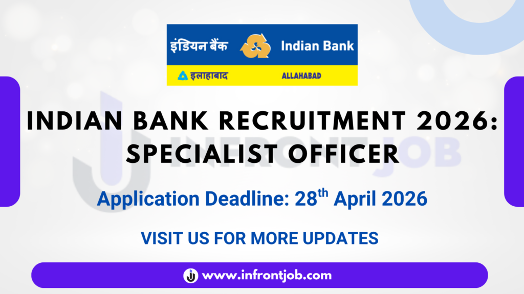 Indian Bank Specialist Officer Recruitment 2026